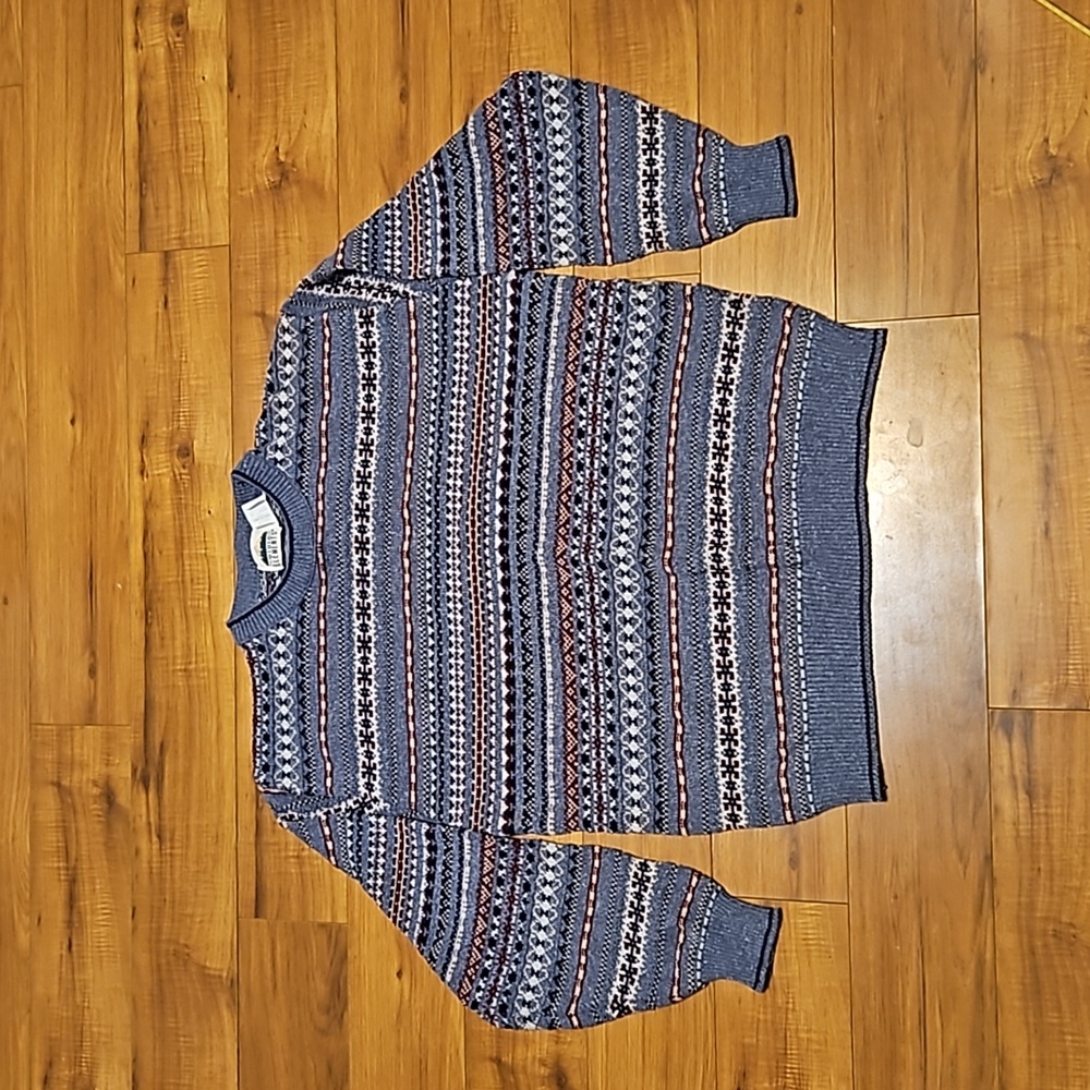 Vintage Northern Elements Pattern Grandpa Cosby Sweater